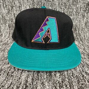 VTG Annco Arizona Diamondbacks Hat Mens OSFM Black Teal Vintage Snapback MLB Cap